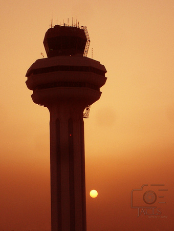 Sunset at Kuwait City International Airport